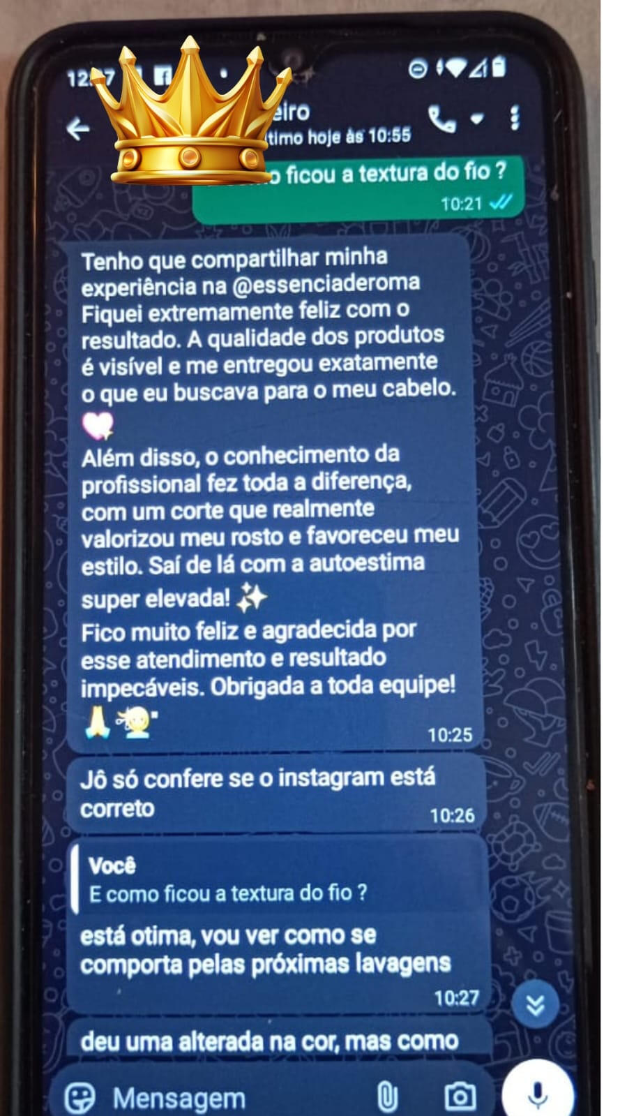 Print de feedback positivo de cliente 4