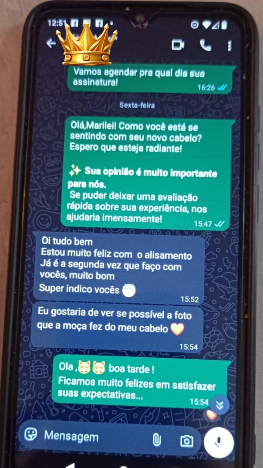 Print de feedback positivo de cliente 3