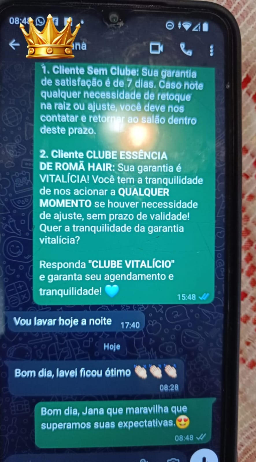 Print de feedback positivo de cliente 1