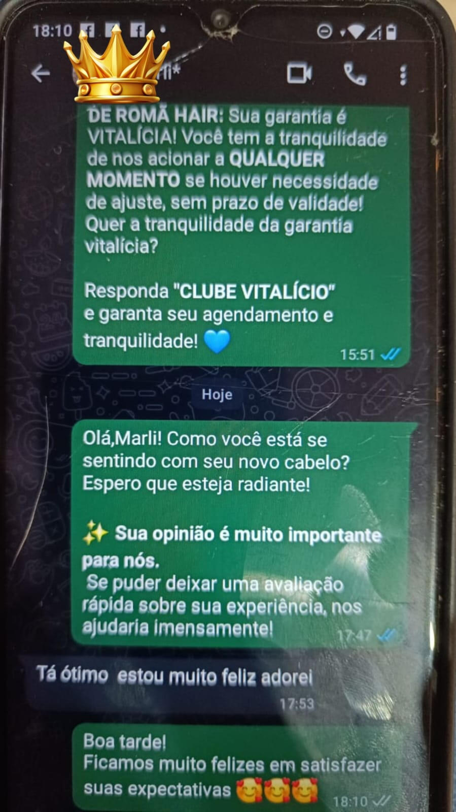 Print de feedback positivo de cliente 2